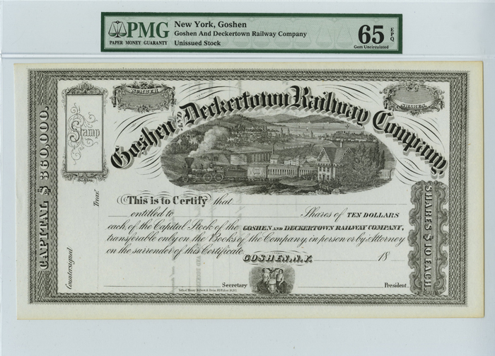 Goshen and Deckertown Railway Co.